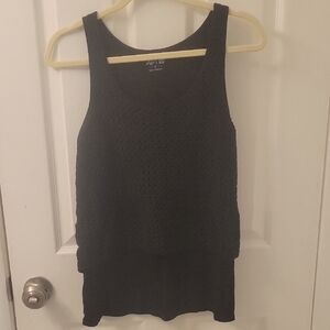 APL Women's Black Textured Tank Top